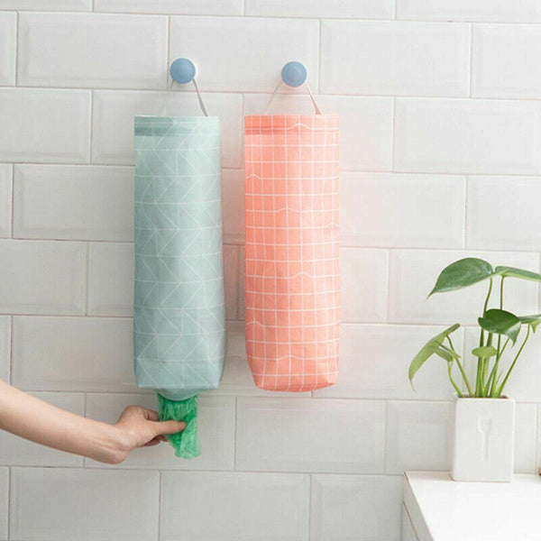 Plastic Bag Bags Hanger Organizer Storage Kitchen Trash Garbage Dispenser Holder