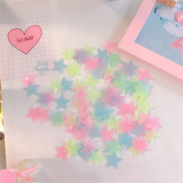 Wall Stickers Luminous Stars Moon Glow In The Dark Nursery Kids Room
