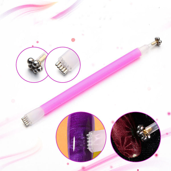 1/2X Magnet Stick Tool Nail Magnet Pen For Cat Eye Magnetic UV Gel Polish Brush