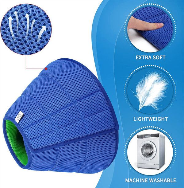 Pet Dog Cat Elizabethan Collar Cone Collar Mesh Recovery Collar Soft Adjustable