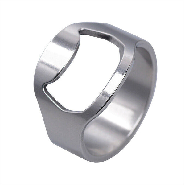 New Stainless Steel Bottle Opener Ring Super Cool Novelty Gift Idea Bottle open