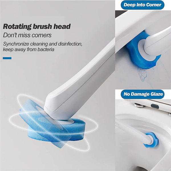 Disposable Bathroom Toilet Brush Holder Set Replacement Cleaning Head Refills AU