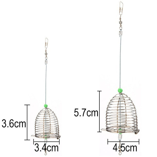 5Pcs Bait Cage Tackle Accessory Fishing Tool Basket Feeder Holder Fishing Trap