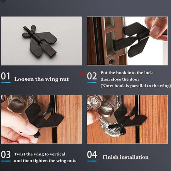 Portable Door Lock Security Safety Travel Hotel Home Addalock Safe-Lock New