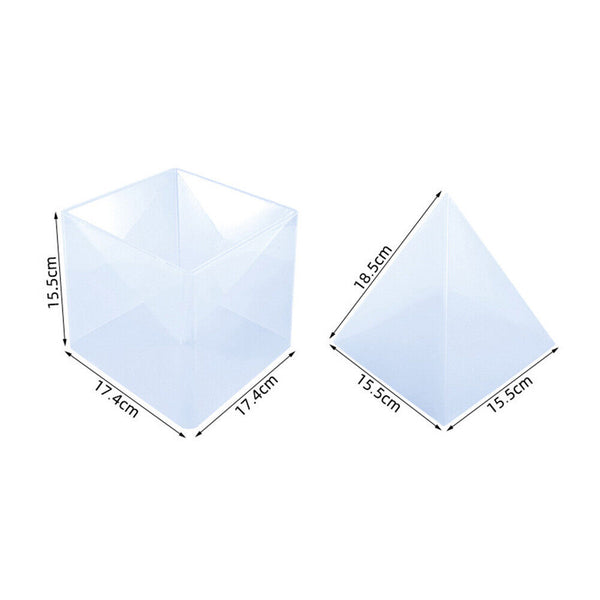 Large Pyramid Shape Silicone Mould Resin Epoxy Casting Jewelry Craft Tools 15cm