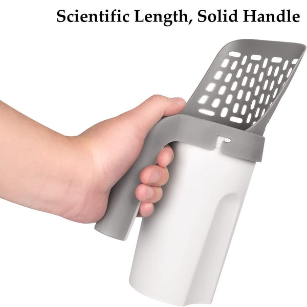 1X Cat Litter Scoop Integrated Detachable Shovel Holder Poop Pet Sifter Cleaning