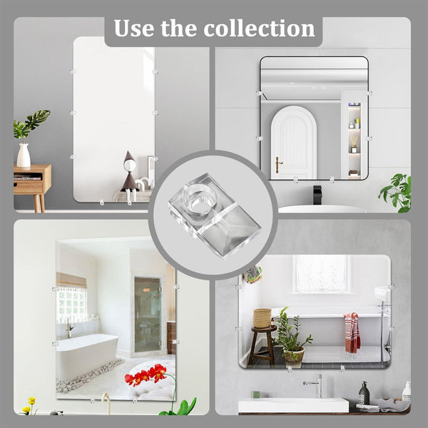 Mirror Holder Clips Kit Glass Retainer Clips Fixed Mirror Box Door