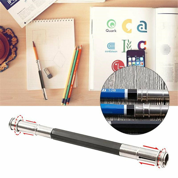 Adjustable Pencil Extender Lengthener Holder Art Tool Double Head 13.5CM