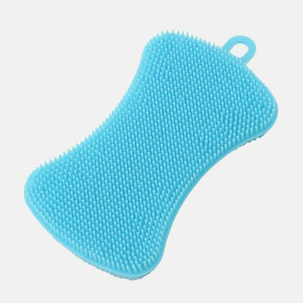 Home Kitchen Silicone Scrubber Sponge Brush Dish Pot Pan Washing Cleaning