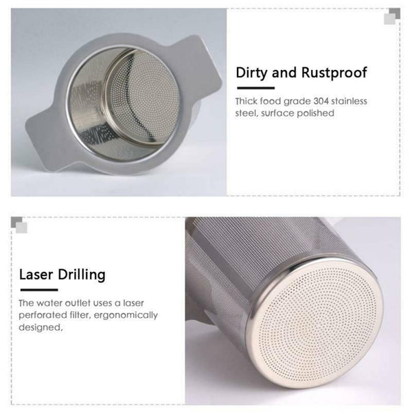 Stainless Steel Mesh Tea Infuser Metal Cup Strainer Loose Leaf Filter With Lid