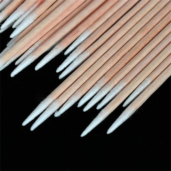500PCS Sharp Pointed Cotton Swabs Applicator Tips Wooden Sticks Makeup Tools New