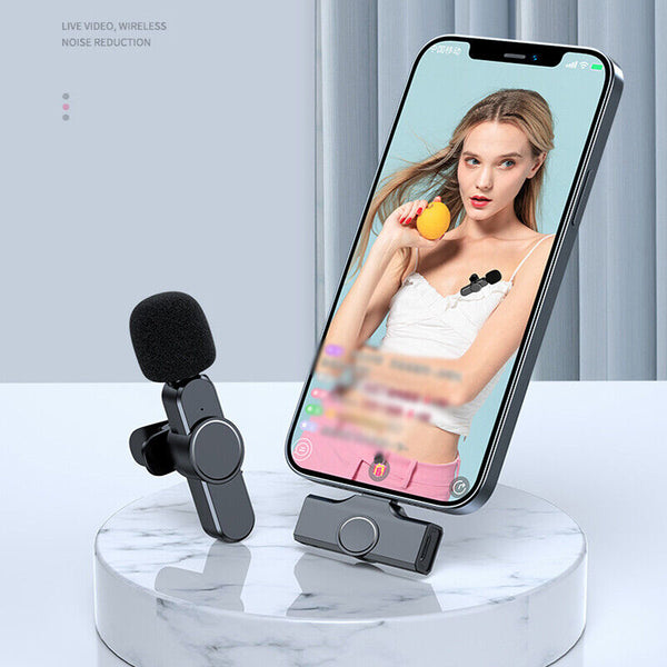 Wireless Lavalier Microphone Mic For Apple Phone iPhone ipad Vlog Live Stream AU