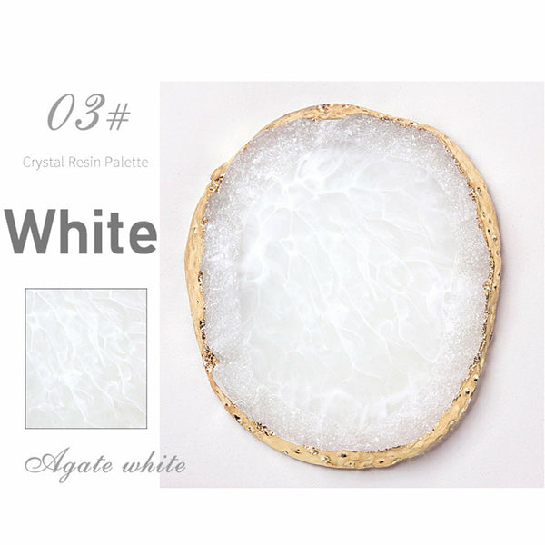 Colorful Resin Agate Painting Gel Palette Nail Art Mix Stirring Plate Nail Tool