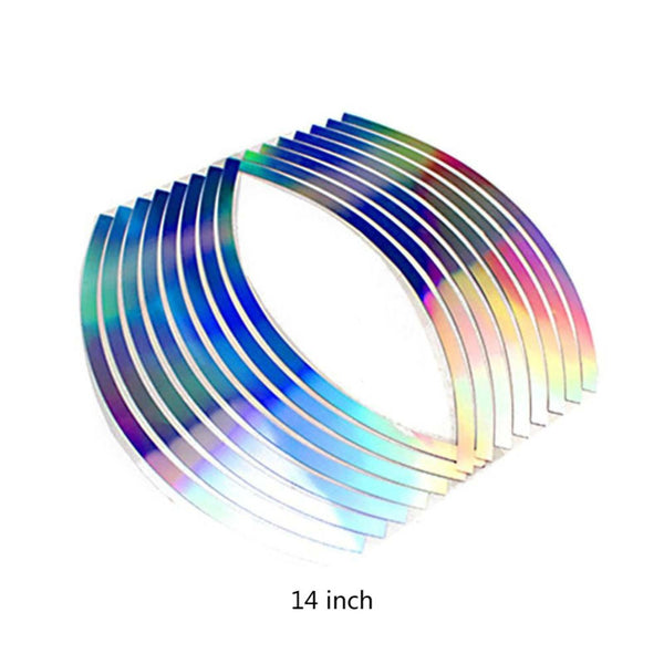 Motorcycle Car Rim Stripe Wheel Decal Tape Stickers Strips Reflective Car Bike