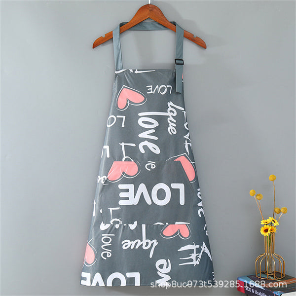 Printed Kitchen Household Apron Oil-proof Cooking Apron PVC Waterproof Apron AU