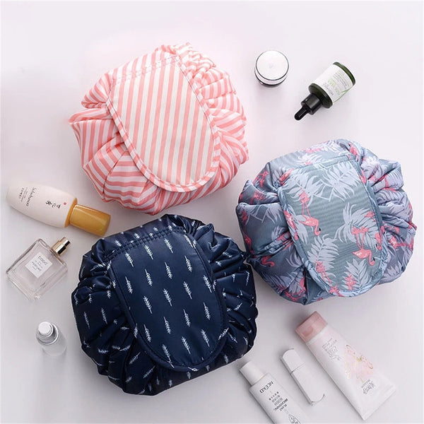 Lazy Drawstring Cosmetic Travel Magic Storage Make Up Bag Pouch Toiletry Case AU