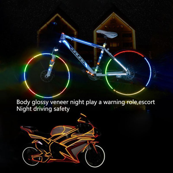 8 M Reflective Tape Adhesive Sticker Strip Glow in the Dark Bike Car Truck Decal
