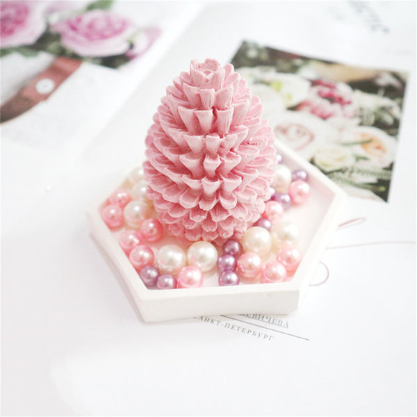 3D Christmas Pine Cone Silicone Candle Molds Beeswax Candle Making Moulds DIY AU