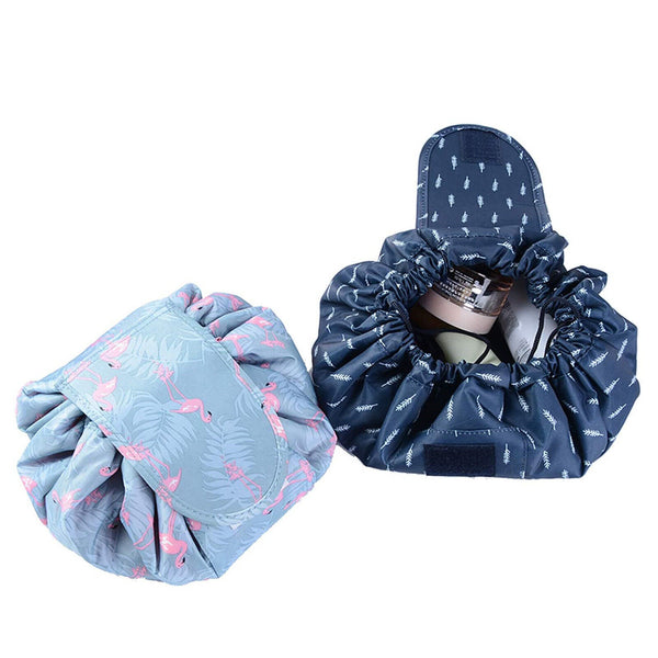 Lazy Drawstring Cosmetic Travel Magic Storage Make Up Bag Pouch Toiletry Case AU