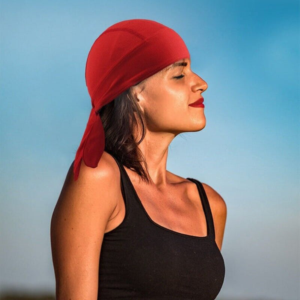 Durag Bandanna Cap Cycling Head Wraps Skull Cap Scarves Caps Motorcycle Sports