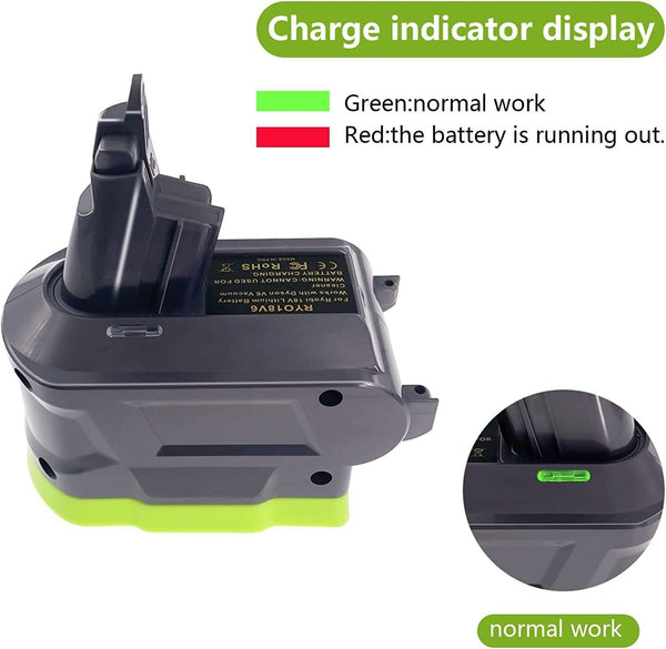 For Ozito Ryobi ONE+ 18V Li-on Battery Adaptor To Dyson V7 V8 V6 Vacuum Adapter - Lets Party