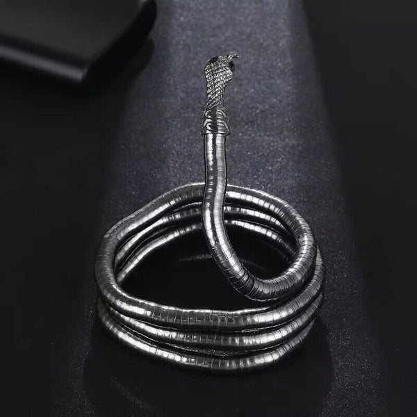 Adjustable Punk Snake Choker Necklace & Flexible Wrap Bracelet Collar Setllar AU