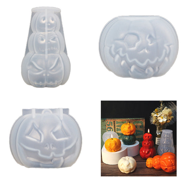 Pumpkin Candle Silicone Mold DIY Resin Soap Craft Making Moulds Christmas Decor