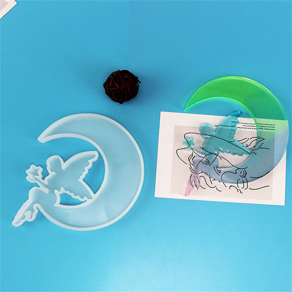 4PCS Christmas Deer Moon Cat Silicone Resin Casting Mold Jewelry Epoxy Moulds AU