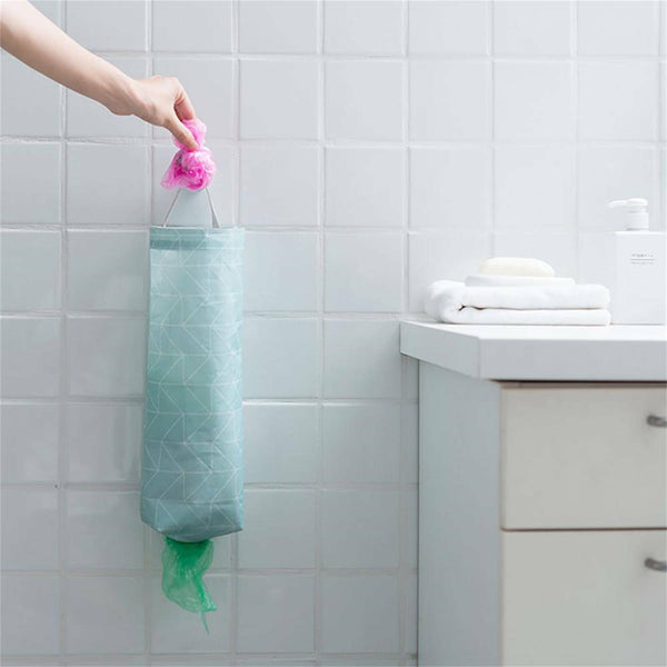 Plastic Bag Holder Dispenser Mesh Storage Tash Garbage Bags Organizer Hanging AU