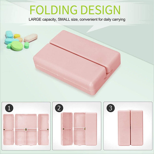 Pill Box Medicine Organizer Dispenser Box Case Travel Tablet Container Holder - Lets Party