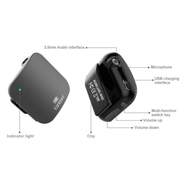 Wireless Bluetooth Earphones 3.5mm Audio Stereo Music Home Car Receiver Adapter
