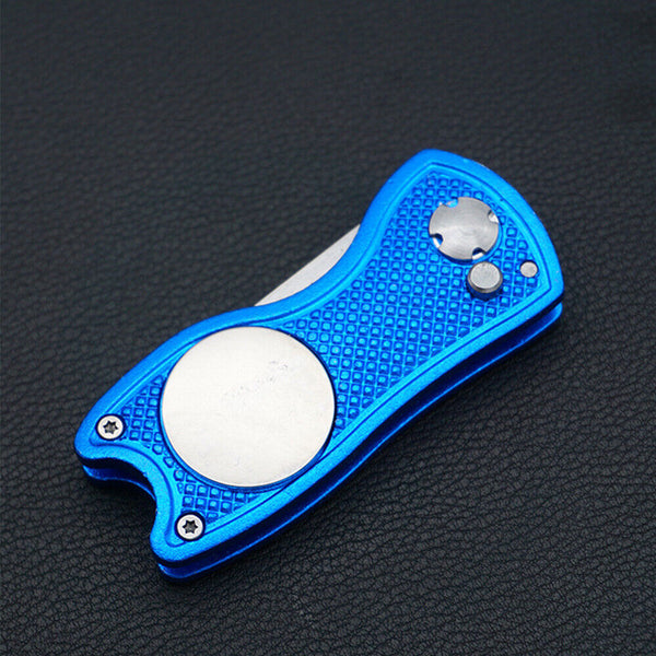 Steel Divot Repair Tool Cleaner Pitch Putting Golf Groove Pitchfork Ball Fork