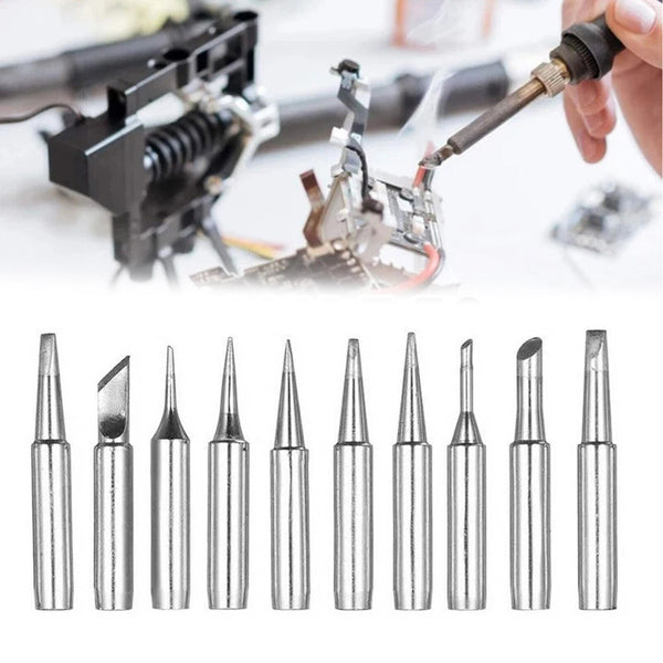 10Pcs Soldering Iron Tips Solder Rework Lead Standard Size Accessories Parts AU