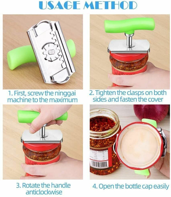 Adjustable Stainless Steel Twist off Jar Opener For Seniors with Arthritis NEW
