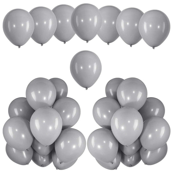 20x Latex Balloons 10inch/25cm Grey Pearl Retro Balloon Party Wedding Birthday