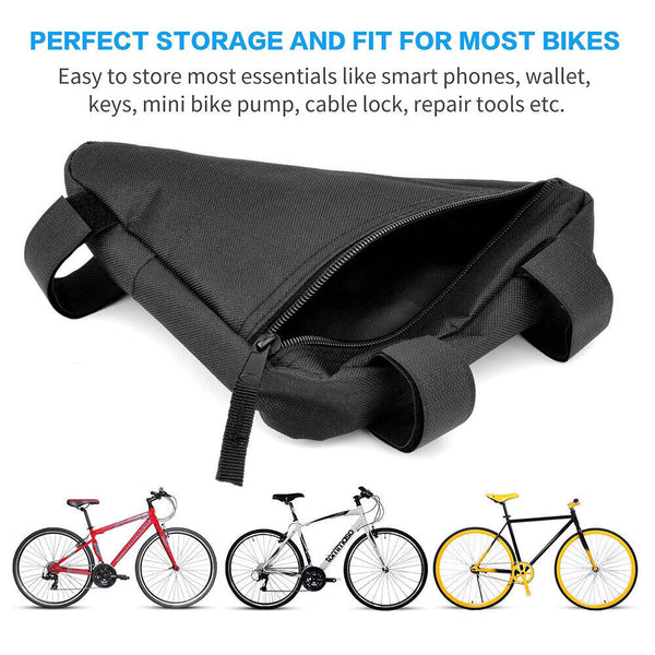 Sporting Accessories Bike Cycling Triangle Bag Front Frame Bicycle Black Pouch