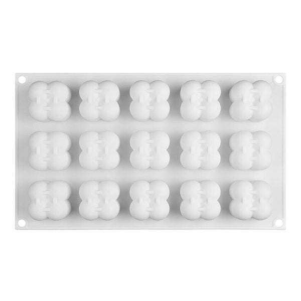 6/15 Cavities 3D Cube Candle Mould Silicone Wax Bubble Cake Dessert Plaster Mold