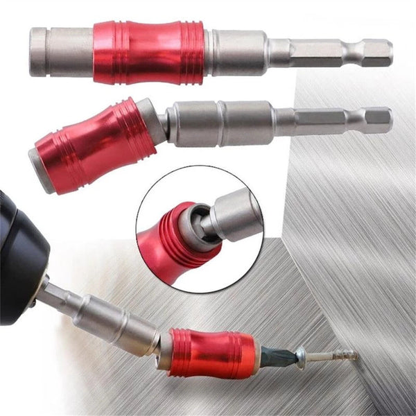 6.35MM Magnetic Pivot Drill Bit Holder Steel Impact Pivoting Swivel Screw Drill - Lets Party