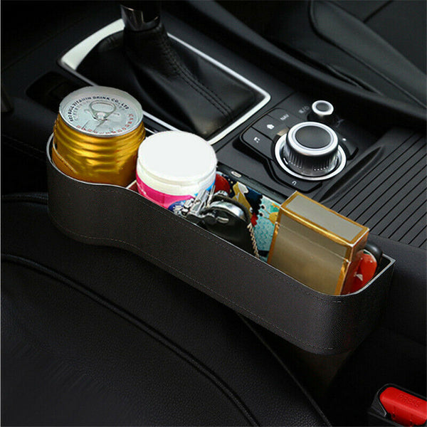 2PCS Car Seat Storage Box&Console Side Pocket Coin Phone Organizer Cup Holder AU