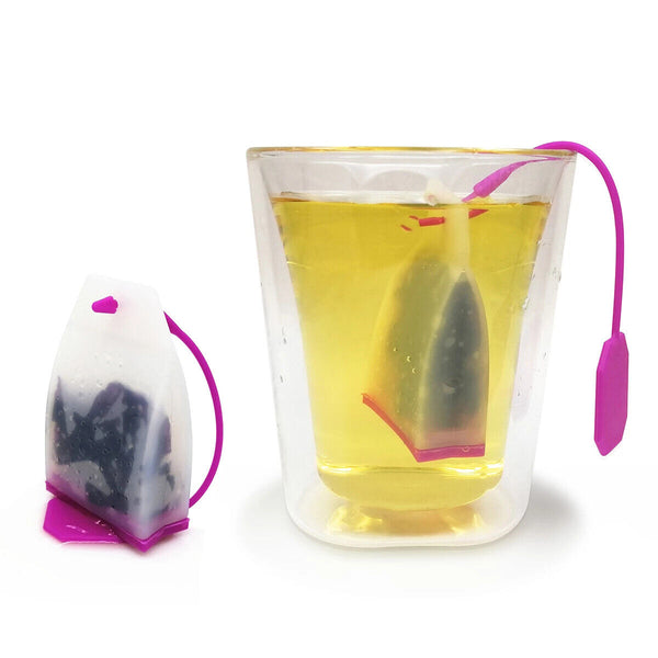 Silicone Reusable Tea Infuser Filter Strainer Loose Leaf Bag Shaped Herbal Teas