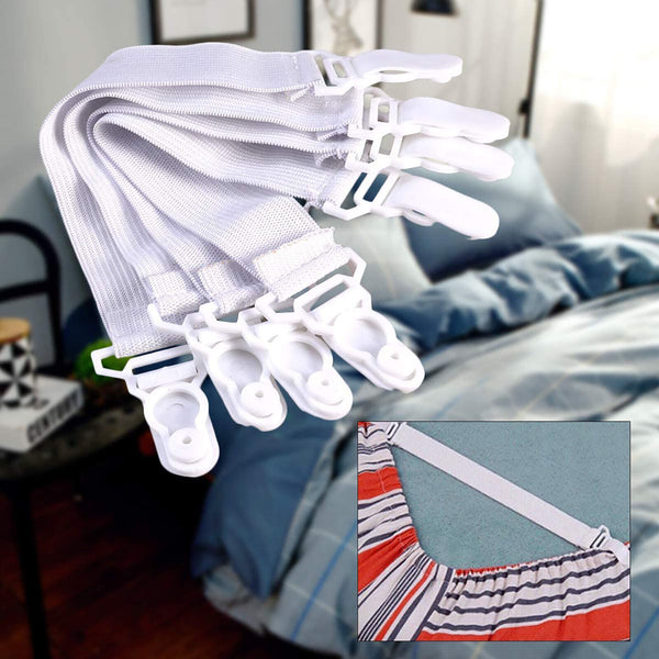 Elastic Bed Mattress Sheet Straps Clips Grippers Fastener Suspender Strip