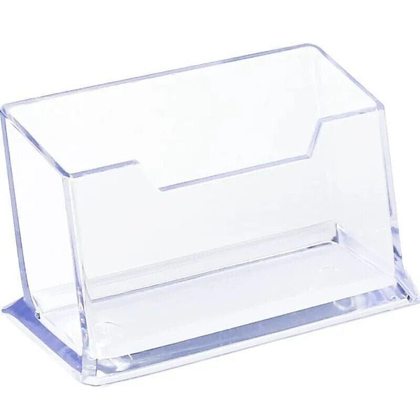 10 X Clear Desktop Business Card Holder Display PMMA Stand Plastic Desk Shelf AU