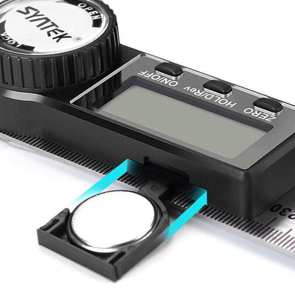 0-360° Digital Angle Finder 200mm Ruler Protractor Measure Meter Stainless Steel