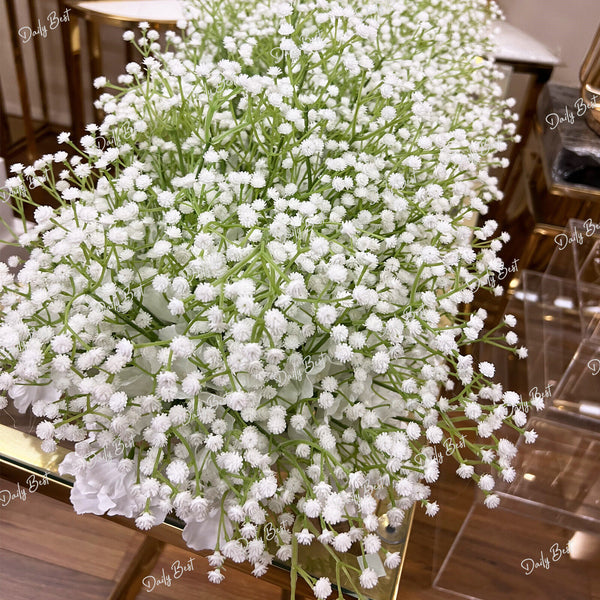 1.2M Artificial Baby Breath Rose Flower Runner Arrangement Centerpieces Wedding