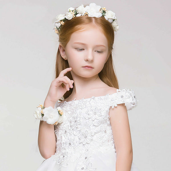 Women Party Flower Wreath Garland Beach Wedding Girl Hair Headband crown 4colour