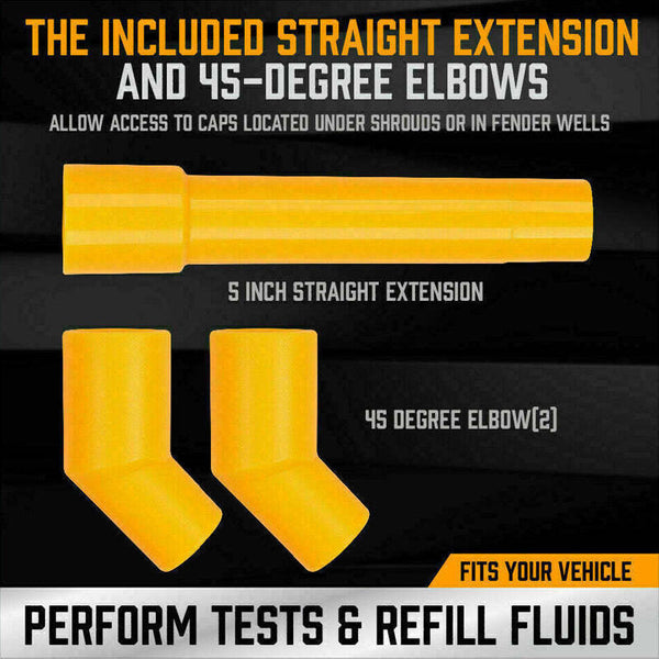 19Pc Spill Proof Radiator Coolant Refilling Funnel Kit Car W/t Universal Adaptor