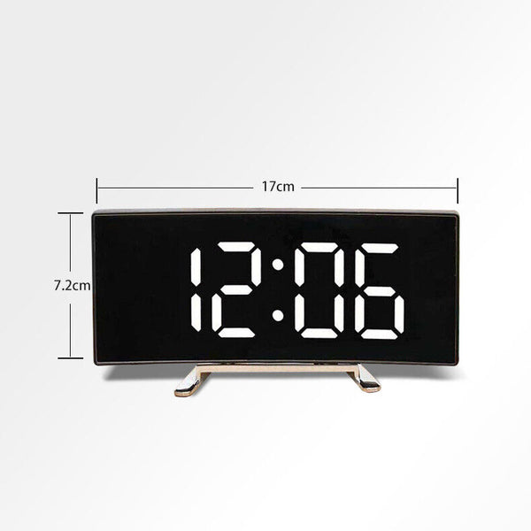 Bedside Digital Clock LED Display Desk Table Time Temperature Alarm Snooze Decor