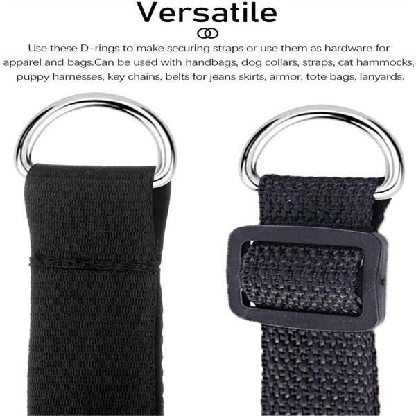 50-500X D Ring Metal Buckle D-rings 2.5cm Strap Loop Webbing Strapping Ring AU
