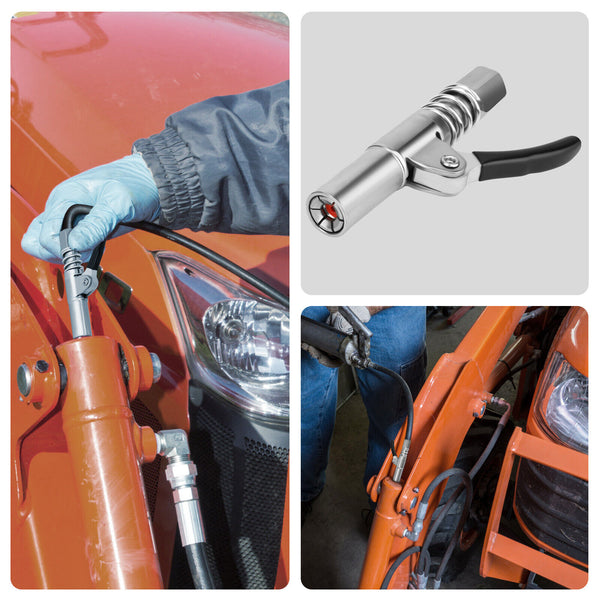 Grease Coupler Quick Release Grease Gun Coupler 30cm Hose NPTI/8 10000PSI AU