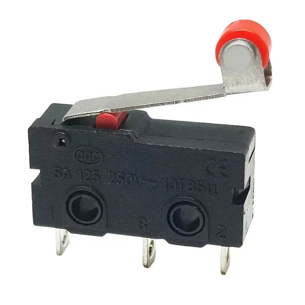 10-50Pcs Micro Roller Lever Arm Open Close Limit Switch KW12-3 PCB Microswitch